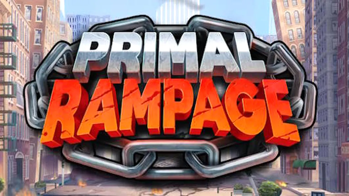 Ang visual na disenyo ng Primal Rampage slot na nagpapakita ng gubat at ang guardian ape na si Korrak.